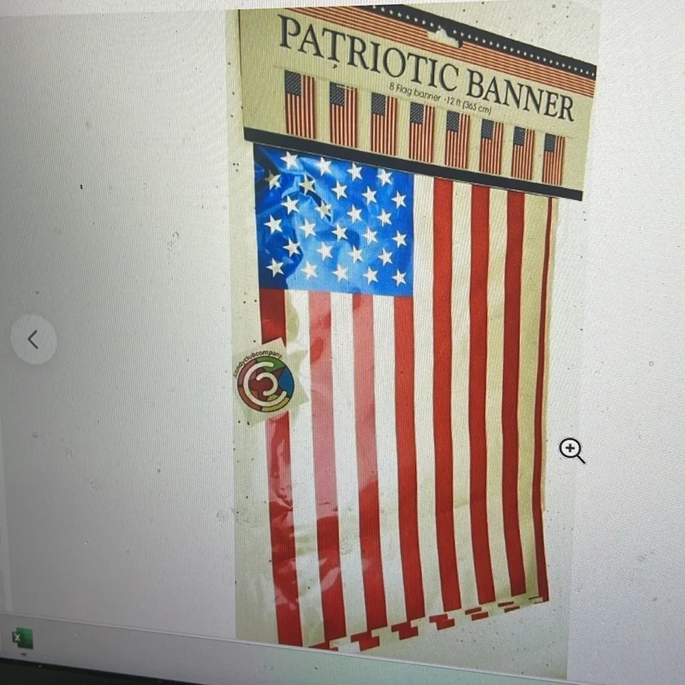 Patriotic 8 Flag Banner ~ Red White Blue